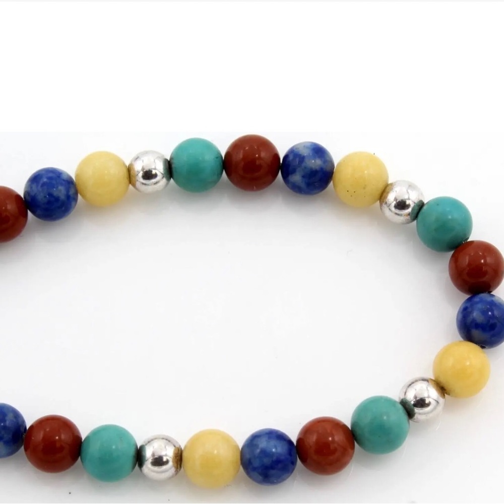 CAROLYN POLLACK * Beautiful Multi-Gemstone Beaded Toggle Bracelet - Picture 2 of 8